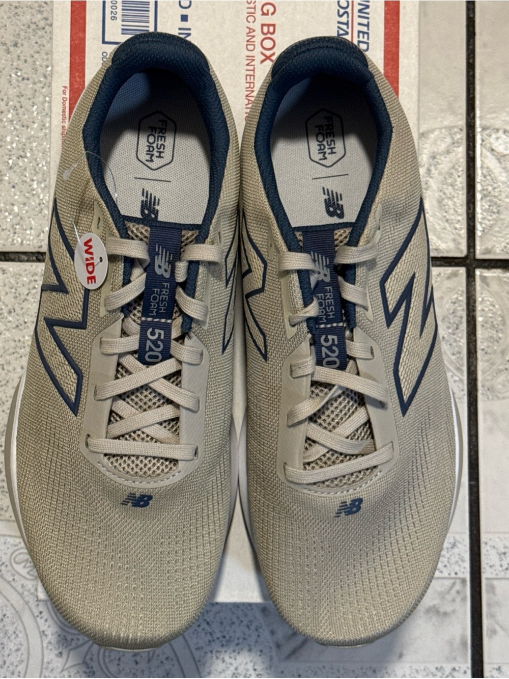 New Balance Fresh Foam 520 v9 Running Shoes Tan Blue Men’s Sizes 4E M52024X - Picture 2 of 8